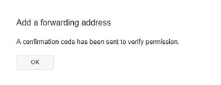 Confirmation code message