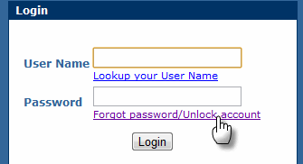 Click on the Forgot password link
