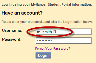 Enter your username 