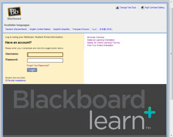 Blackboard website